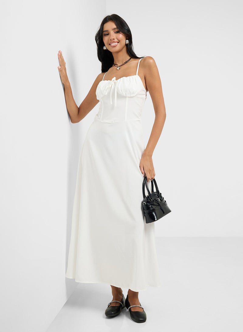 Ginger White Corset Midi Dress  - Image 4