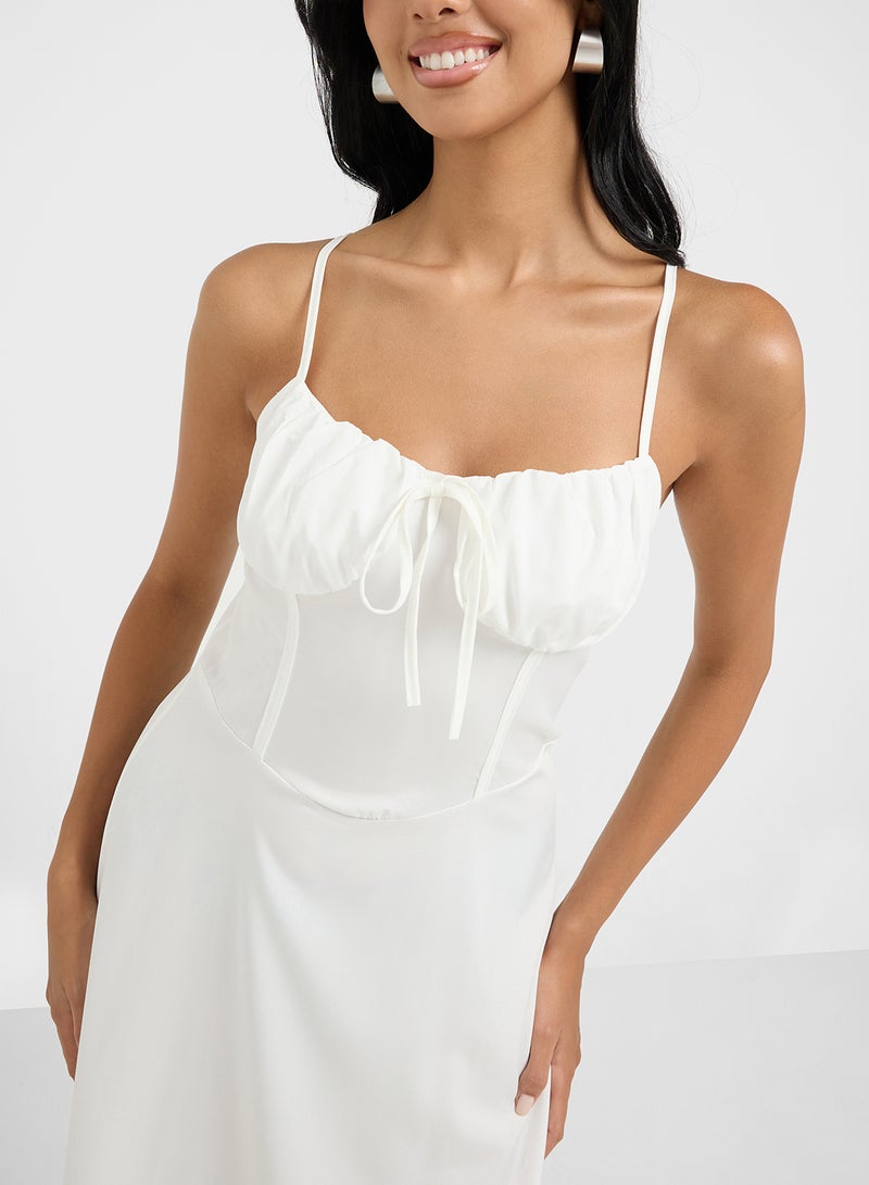 Ginger White Corset Midi Dress  - Image 3