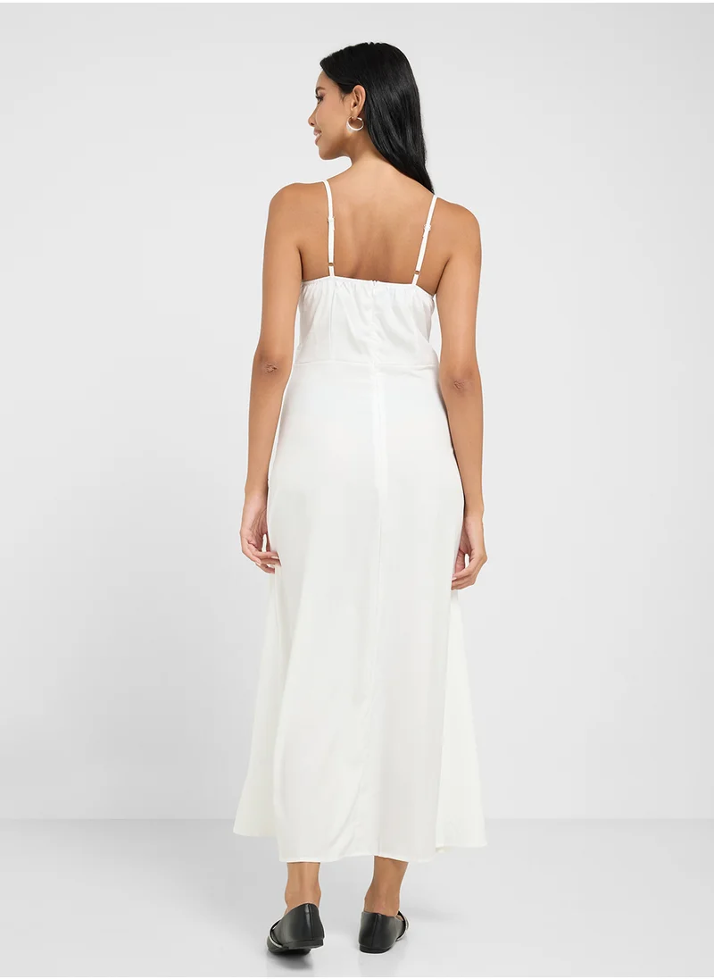 Ginger Strappy Corset Bodice Sun Dress