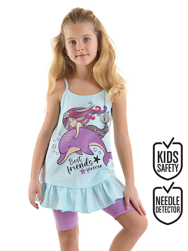 دينوكيدس طقم تي شيرت وسروال ضيق للبنات أفضل الأصدقاء