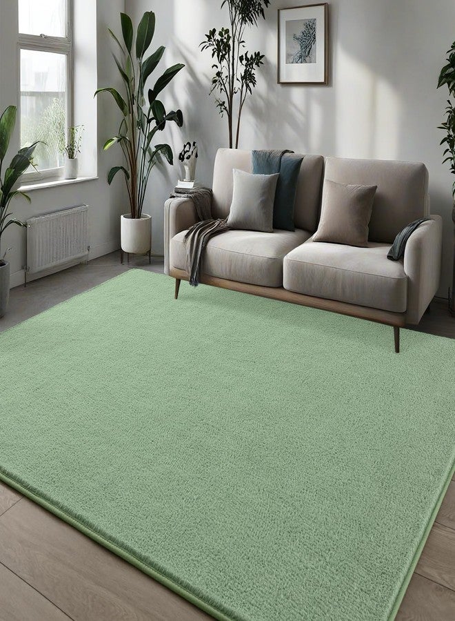 Pettop Area Rugs for Bedroom Living Room, 4x6 Light Green Thickened Memory-Foam Indoor Carpets, Modern Aesthetic Minimalist Super Soft Comfy Carpet for Boys Girls Adults Room Dorm Home Decor - Image 3