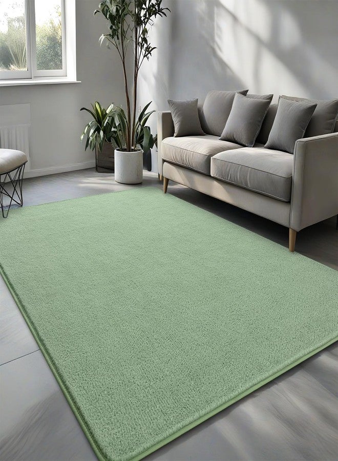 Pettop Area Rugs for Bedroom Living Room, 4x6 Light Green Thickened Memory-Foam Indoor Carpets, Modern Aesthetic Minimalist Super Soft Comfy Carpet for Boys Girls Adults Room Dorm Home Decor - Image 2