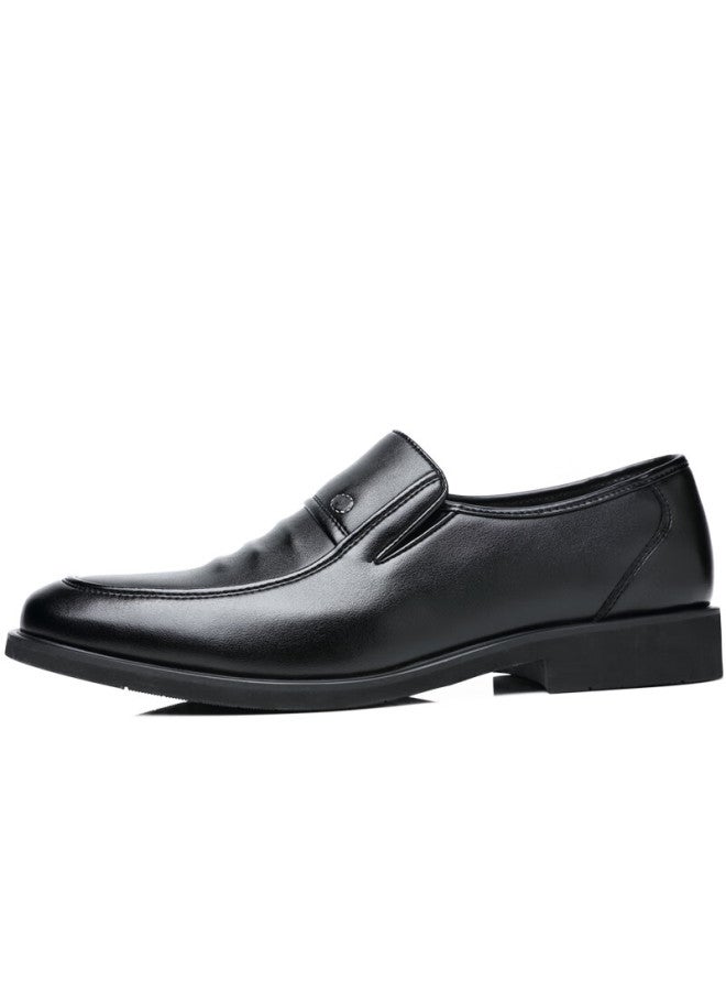 Poitulas Men's British Style Slip-on Business Casual Shoes Lightweight Soft Bottom Formal Shoes 9526 Black Size 38 - Image 3
