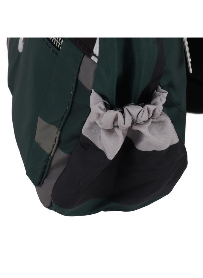 Thoraya - Messenger Bag Stripe Pattern Large Capacity Fashionable Shoulder Bag for School Commuting Daily Green PVC - Image 1
