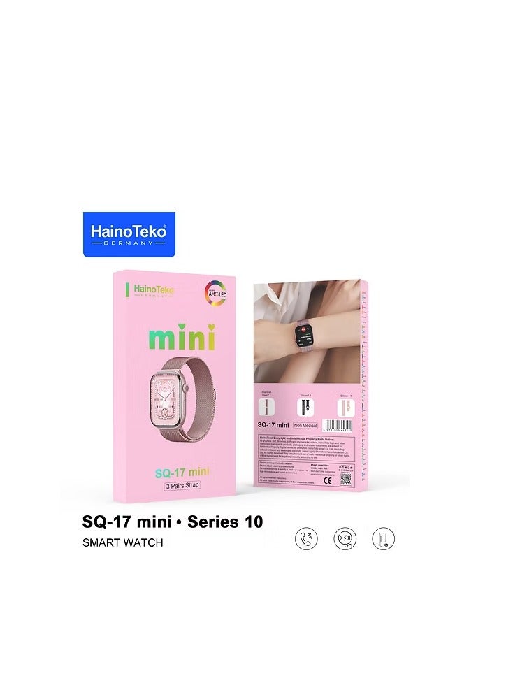 Haino Teko HAINOTEKO SQ 17 MINI  3 PARIS PINK COLOUR  STRAP AMOLED DISPLAY - Image 1