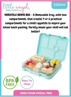 Little Angel Insulated Leakproof Bento Kids Lunch Box With 6 Compartments  - Image 2
