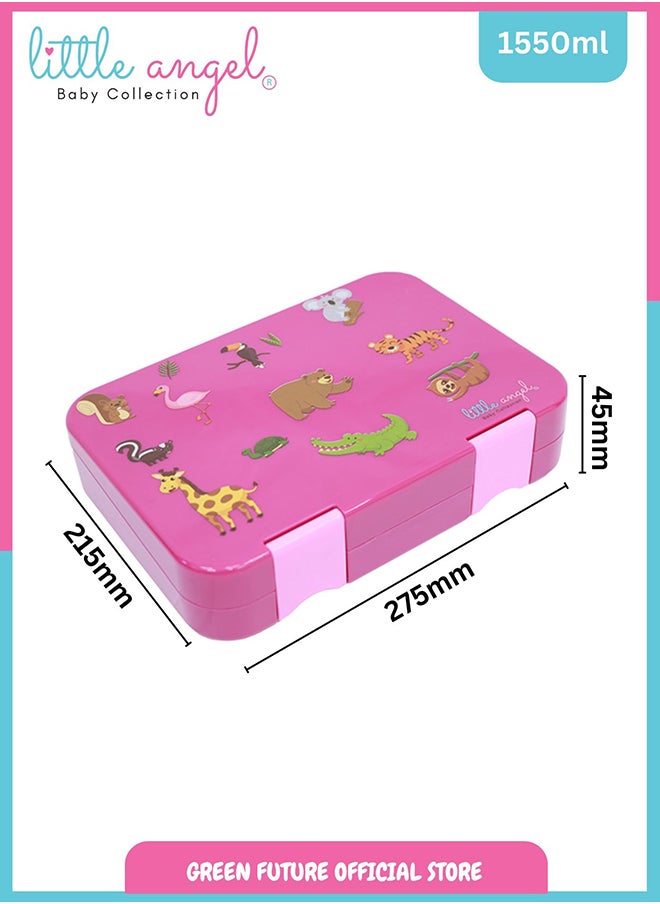 Little Angel Insulated Leakproof Bento Kids Lunch Box With 6 Compartments  - Image 5