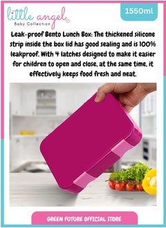 Little Angel Insulated Leakproof Bento Kids Lunch Box With 6 Compartments  - Image 4
