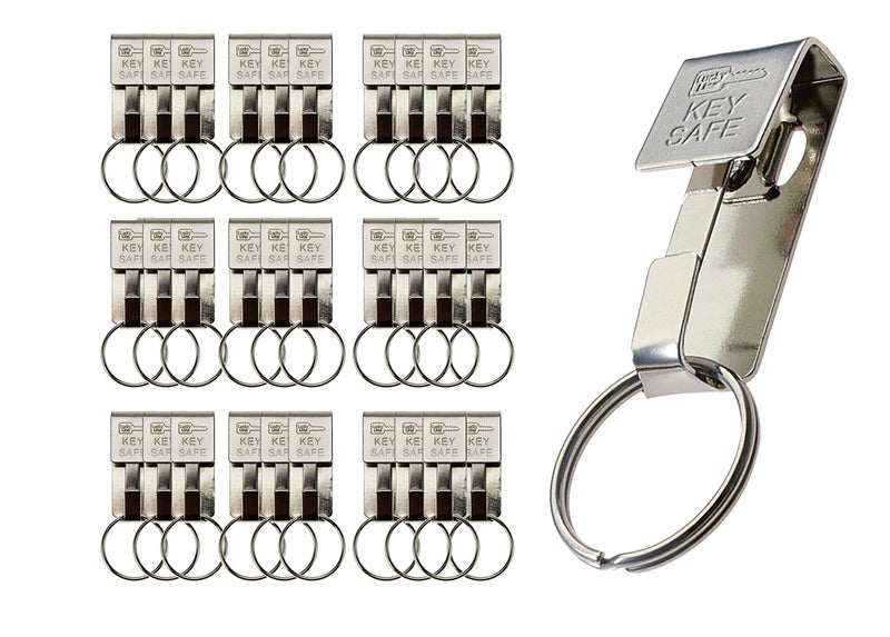 Lucky Line Key Safe Slip-On, 2” Wide Belt Key Ring - Heavy Duty Belt Key Clip, Key Chain, 30 per Bag - Image 1