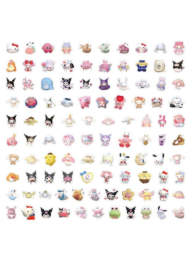 هاي هيلوك لطيف Sanrio Kids الكرتون ملصقا زجاجة ماء ، 100 قطعة من الفينيل للماء Kawaii ملصقات - Image 2