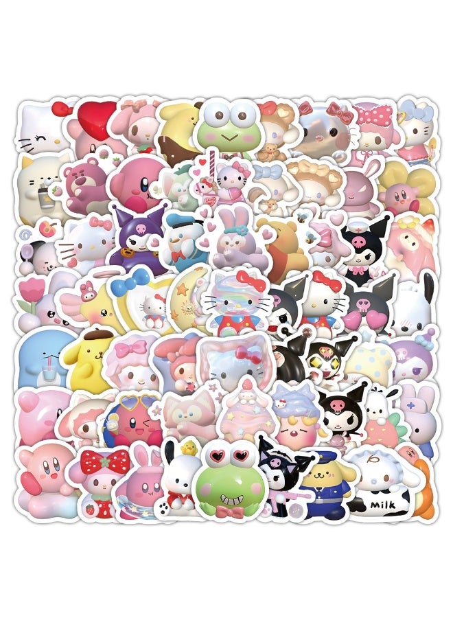 هاي هيلوك لطيف Sanrio Kids الكرتون ملصقا زجاجة ماء ، 100 قطعة من الفينيل للماء Kawaii ملصقات - Image 1