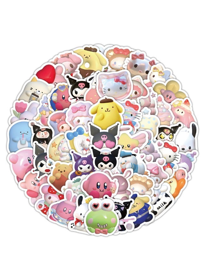 هاي هيلوك لطيف Sanrio Kids الكرتون ملصقا زجاجة ماء ، 100 قطعة من الفينيل للماء Kawaii ملصقات - Image 5