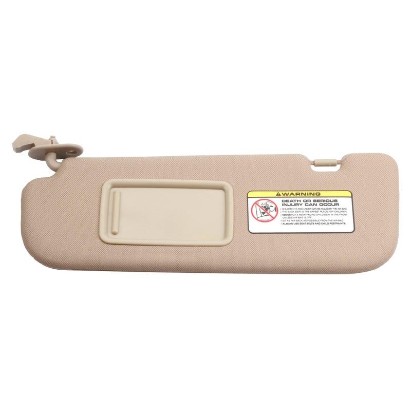 Dasbecan Beige Left Driver Side Sun Visor Compatible with Hyundai Elantra 2011 2012 2013 2014 2015 Replaces 852103X000TX