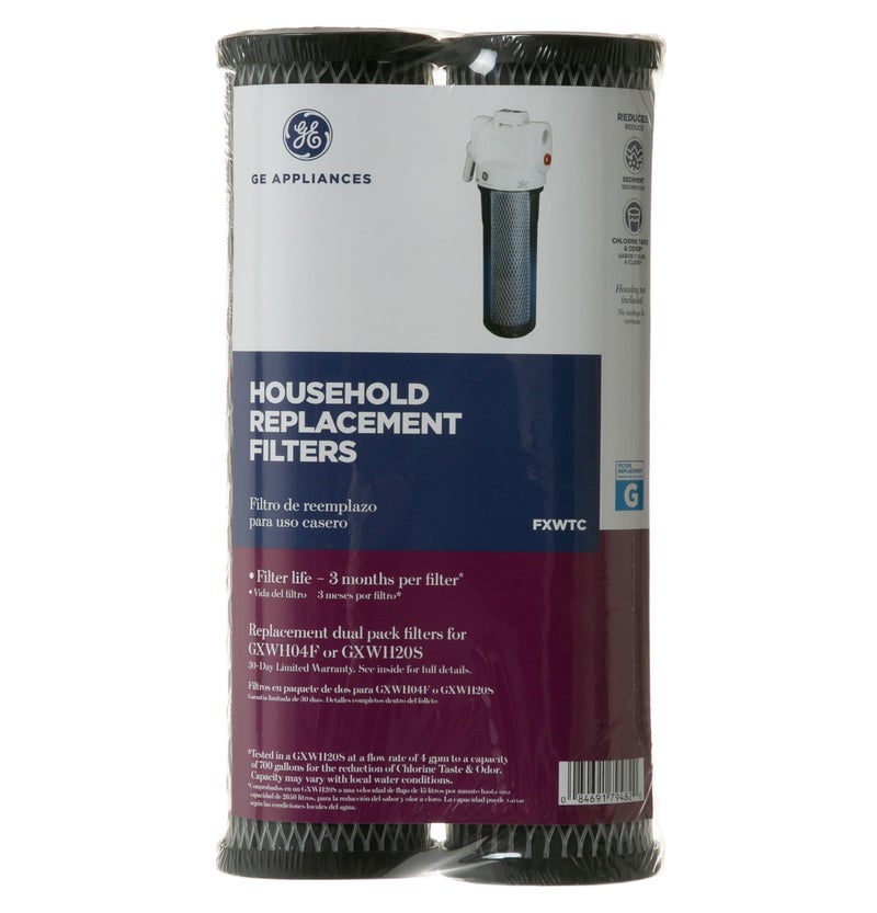 GE FXWTC Whole House Water Filter | Replacement for Water Filtration System | NSF Certified: Reduces Chlorine, Sediment, Rust & Other Impurities | Replace Every 3 Months for Best Results | 2 Filters - Image 2