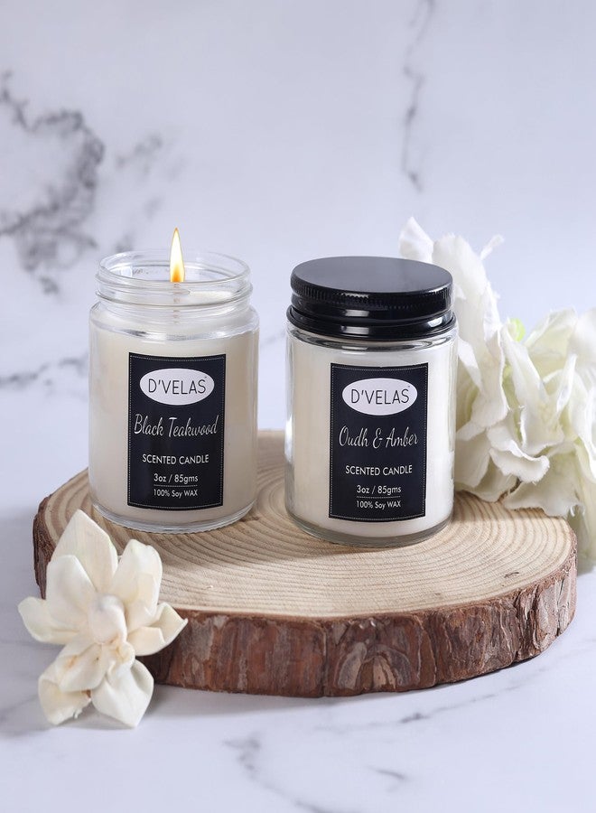 D'Velas شموع معطرة من دي فيلاس™، عبوة من قطعتين مع غطاء أسود لولبي | شمعتان معطرتان، مثالية للإهداء وتزيين المنزل والمناسبات الأخرى | مدة احتراق تصل إلى 15 ساعة - Image 2