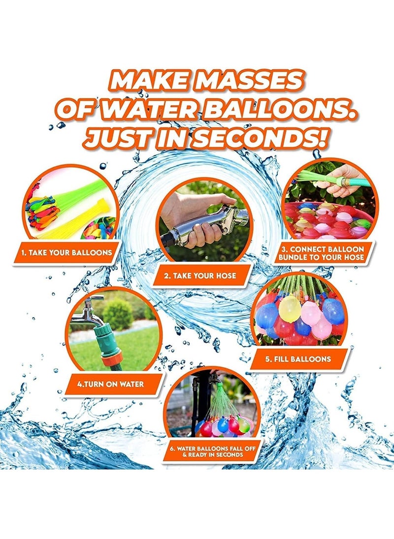 SKY-TOUCH 111 pieces/bag Colorful Water Balloons Rapid-Filling Self-Sealing, Easy Fill for Outdoor Family,Party, Friends, Children's Summer Fun  - Image 4