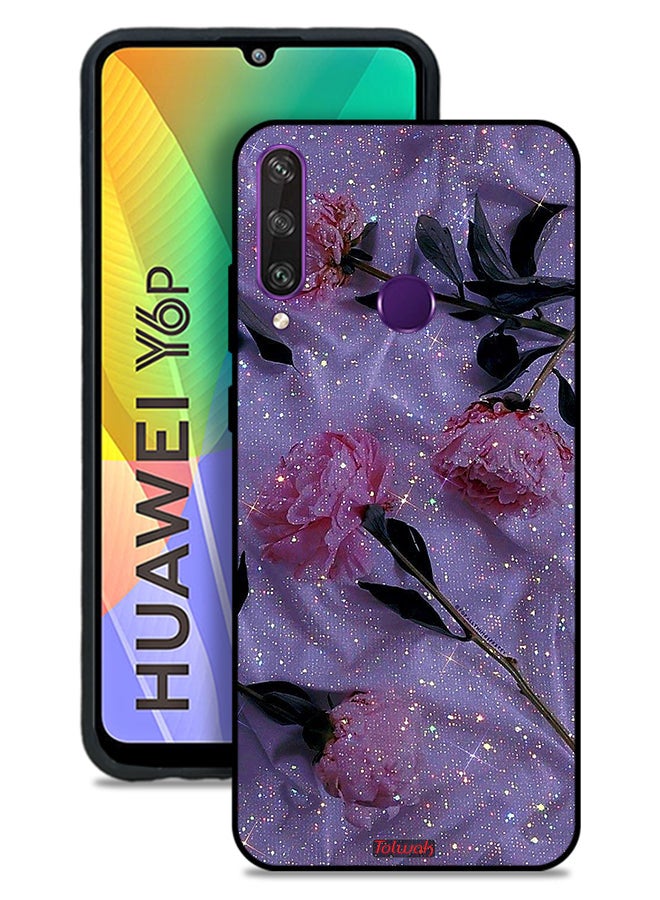 Tolwak Huawei Y6p Protective Case Cover Glitter Roses - Image 1