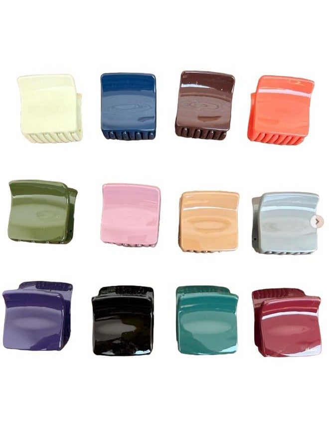 QUILBOOL Hair Claw Clips, Medium Claw Hair Clips for Women Girls, 5cm Matte Rectangle Hair Claw Clips for Thin/Medium Thick Hair, No Slip, Suitable for Party and Daily Wearing - 3pc, Multi - Image 2