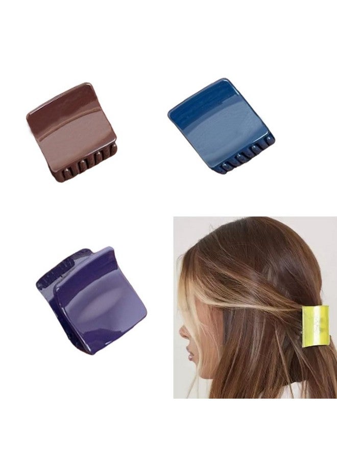 QUILBOOL Hair Claw Clips, Medium Claw Hair Clips for Women Girls, 5cm Matte Rectangle Hair Claw Clips for Thin/Medium Thick Hair, No Slip, Suitable for Party and Daily Wearing - 3pc, Multi - Image 1