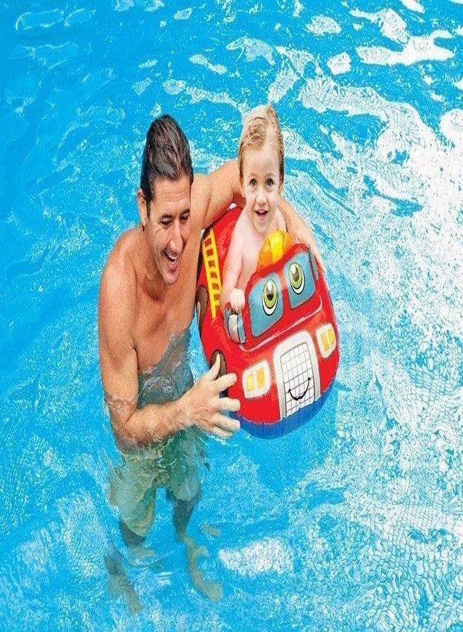 GETZET Inflatable Swimming Tube for Kids Baby Safe Anti-flip Swimming Floats Accessories for Kids Enjoyment Learing Swimming Pool Tube Ring Car. (Redcolor) - Image 4