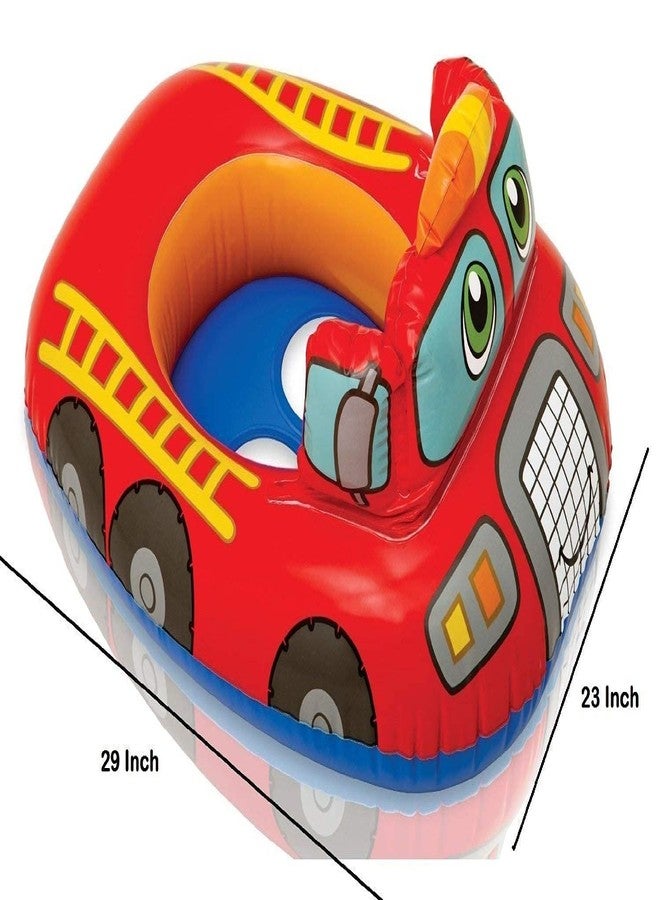 GETZET Inflatable Swimming Tube for Kids Baby Safe Anti-flip Swimming Floats Accessories for Kids Enjoyment Learing Swimming Pool Tube Ring Car. (Redcolor) - Image 3