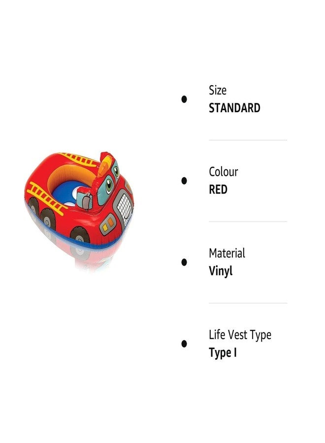 GETZET Inflatable Swimming Tube for Kids Baby Safe Anti-flip Swimming Floats Accessories for Kids Enjoyment Learing Swimming Pool Tube Ring Car. (Redcolor) - Image 5