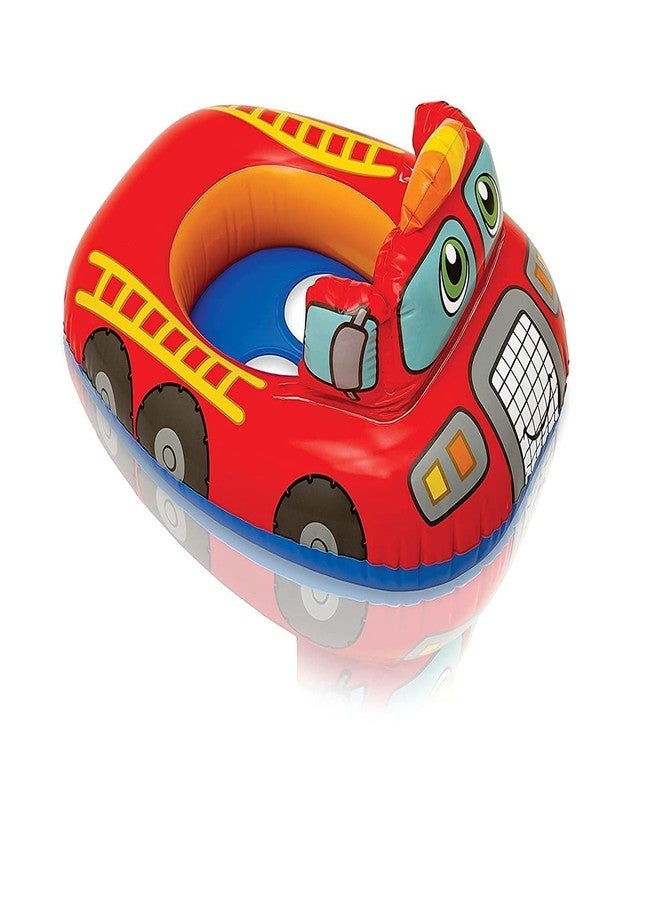 GETZET Inflatable Swimming Tube for Kids Baby Safe Anti-flip Swimming Floats Accessories for Kids Enjoyment Learing Swimming Pool Tube Ring Car. (Redcolor) - Image 1