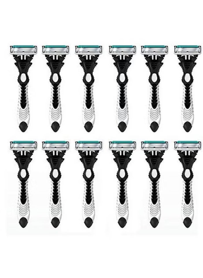 DORCO Pace6 6Blades Disposable Men'S Razor 10+2 (1Dozen) 