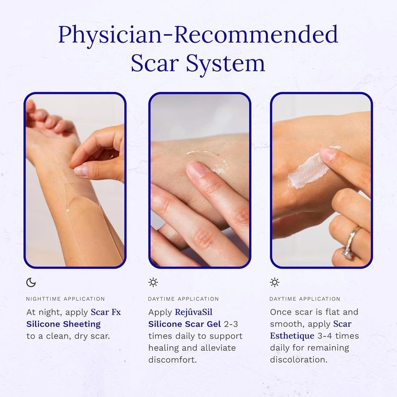 Rejuvaskin Scar Fx Silicone Sheeting 3 Inch x 5 Inches Silicone Tape for Medium Surgical Scars 1 Sheet Soften Flatten  Reduce the Appearance of Scars - Image 5