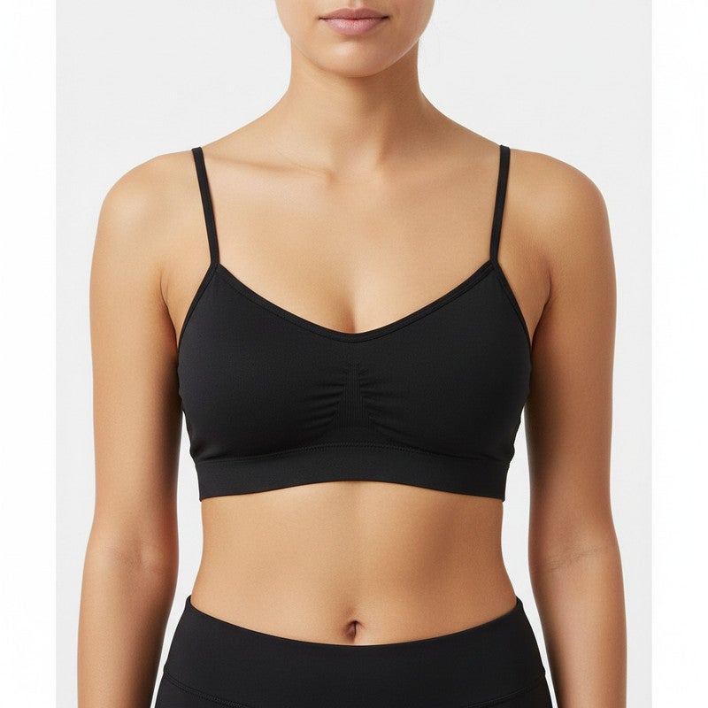JOANNA Women's Summer Casual Camisole Ribbed Spaghetti Strap Slim Fit Crop Top - Image 1