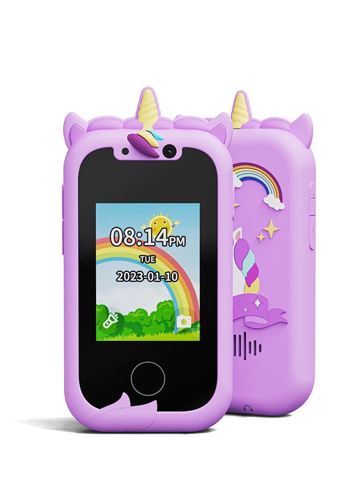 Kids Smart Phone Gifts Toys for Girls Boys aged 3-8, Toddler Learning Toys with Unicorn Educational Games, with 8G SD Card  - Image 1