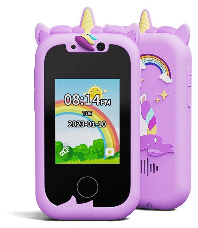 هواتف ألعاب ذكية للأطفال هدايا للأولاد والبنات من عمر 3 إلى 8 سنوات - ألعاب تعليمية للصغار مع ألعاب يونيكورن تعليمية، مع بطاقة SD سعة 8 جيجابايت - Image 1