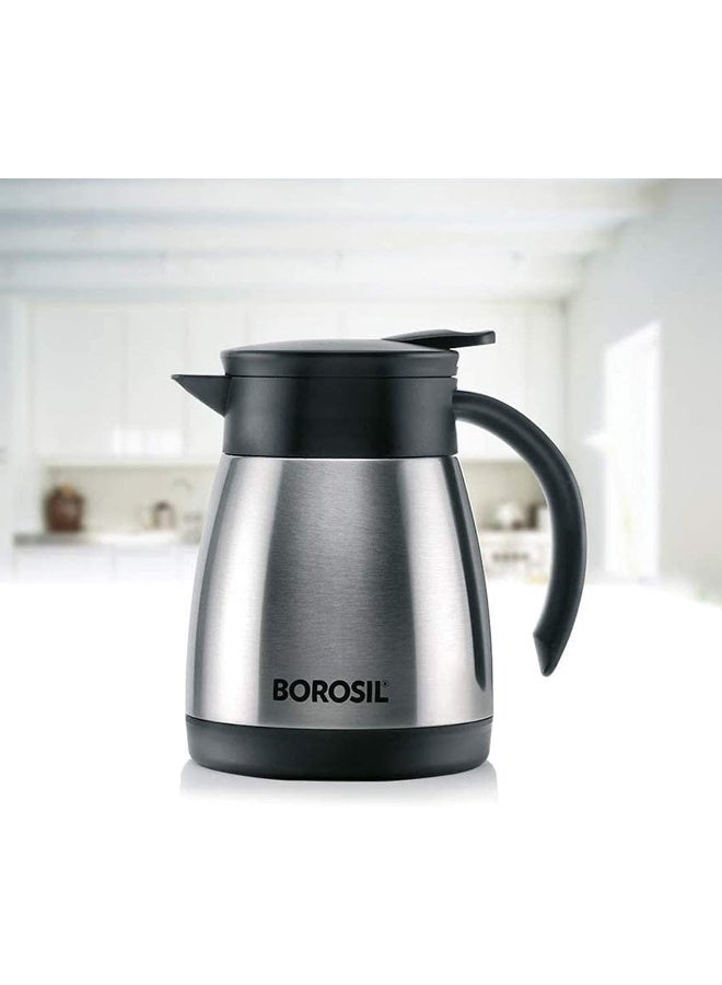 Borosil Vacuum Insulated Stainless Steel Teapot Flask Vacuum Insulated Coffee Pot - 500 ml silver - Image 5