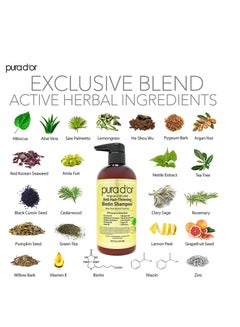 Pura d'or PURA D'OR Anti-Thinning Biotin Shampoo & Deep Moisturizing Conditioner Original Gold Label Set (16oz x2) Natural Earthy Scent, CLINICALLY TESTED Effective Results, DHT Blocker Thickening, Women & Men  - Image 3