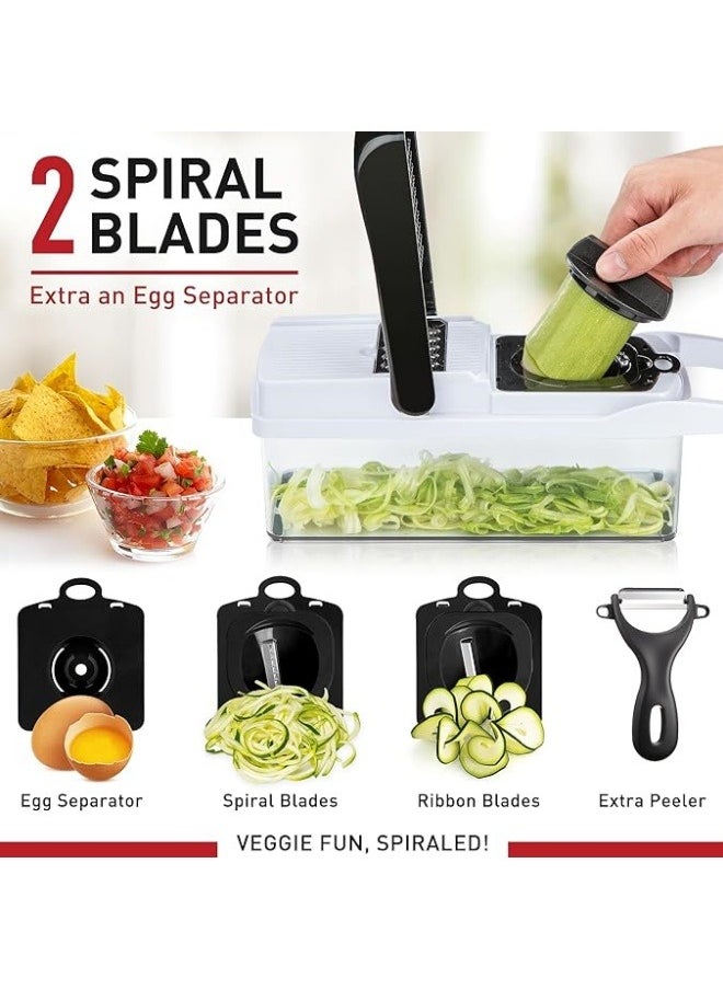 Generic Multifunctional 26-in-1 Food Cutter, Vegetable Chopper, Pro Onion Chopper, Kitchen Vegetable Slicer Dicer Cutter,Veggie Chopper With 13 Blades,Carrot and Garlic Chopper With Container  - Image 5