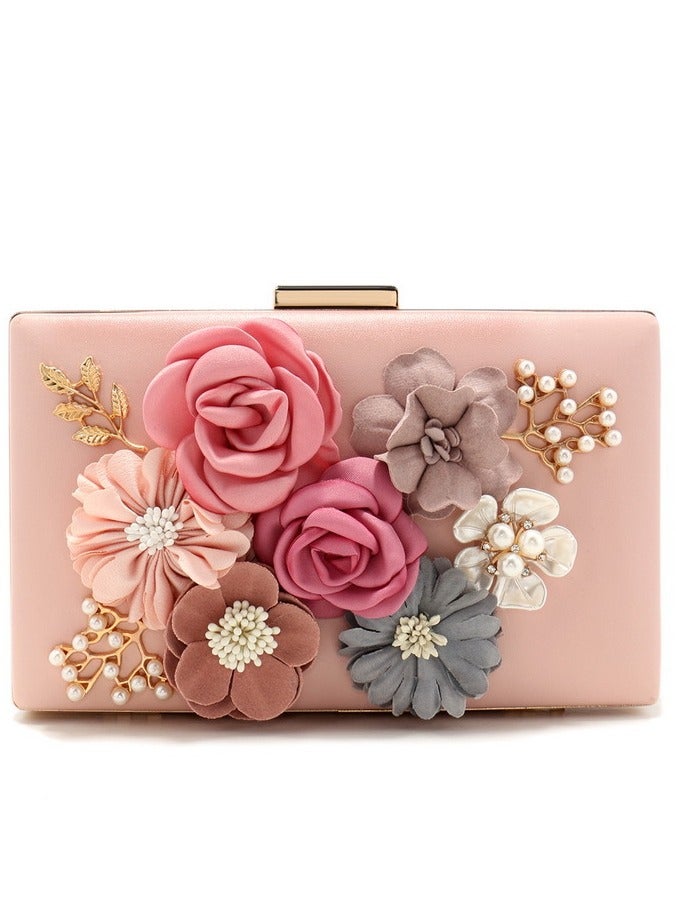 Evening Bag for Women - Flower Wedding Evening Clutch Purse Bride Floral Clutch Bag - Image 1