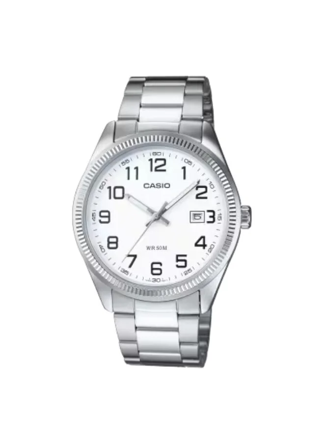 CASIO Men's Analog Display Watch With Silver Stainless Steel Strap - MTP-1302D-7B