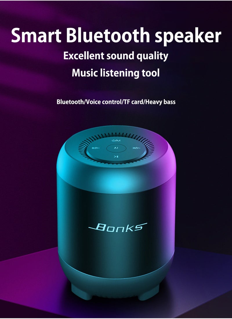 BONKS Speaker Intelligent Artificial Voice Control Card Small Audio Mobile Phone Desktop Computer Wireless bluetooth Speaker  - Image 3
