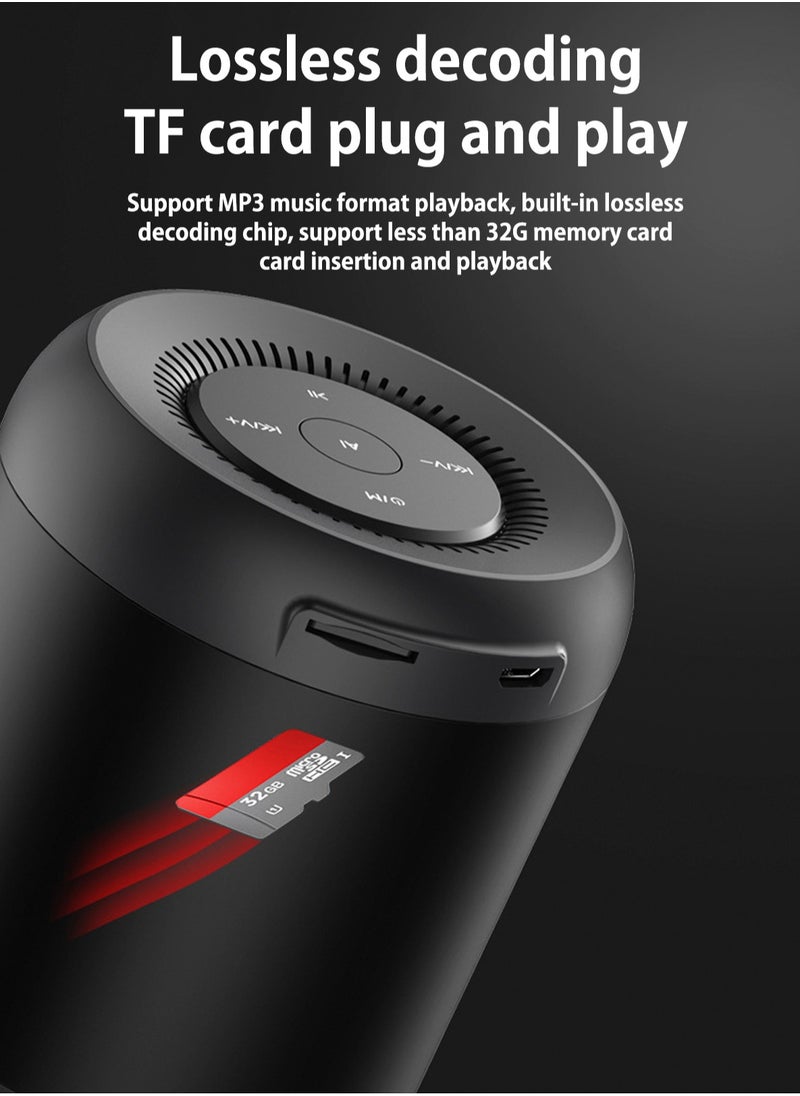 BONKS - Speaker Intelligent Artificial Voice Control Card Small Audio Mobile Phone Desktop Computer Wireless bluetooth Speaker - Image 1