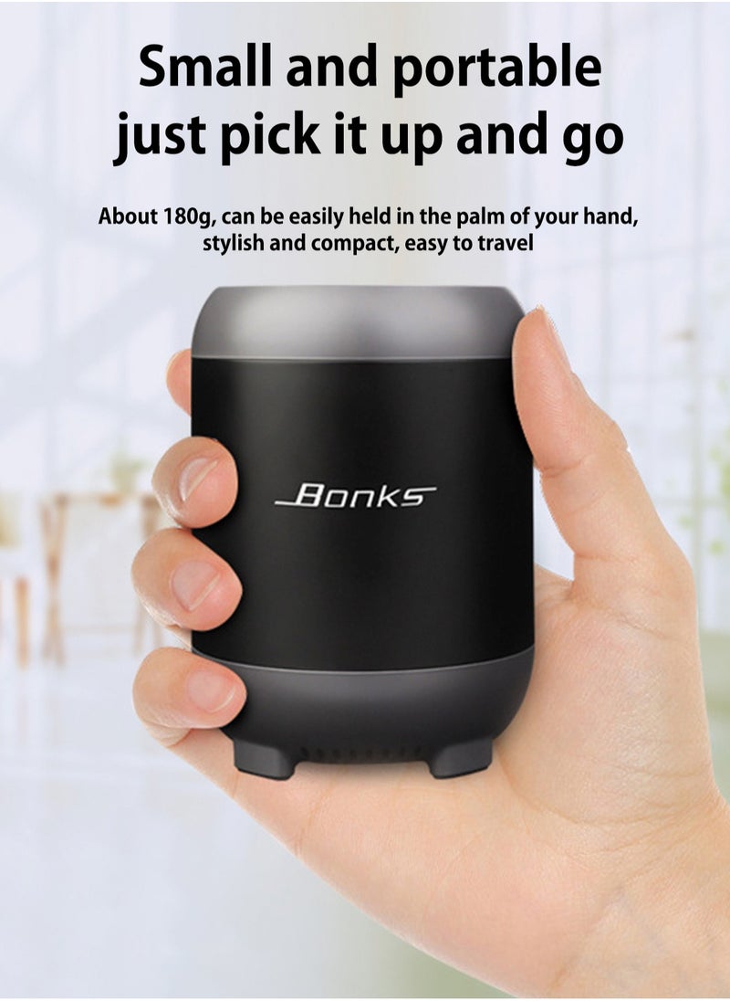 BONKS - Speaker Intelligent Artificial Voice Control Card Small Audio Mobile Phone Desktop Computer Wireless bluetooth Speaker - Image 1