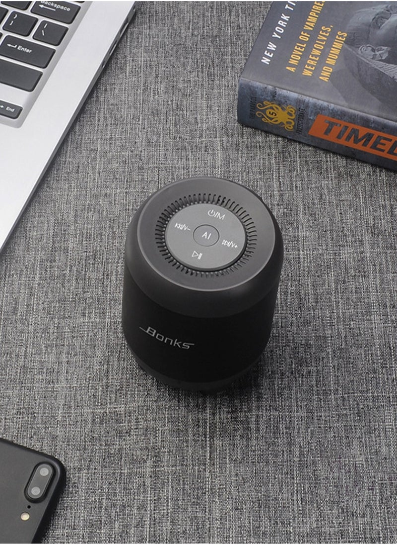 BONKS - Speaker Intelligent Artificial Voice Control Card Small Audio Mobile Phone Desktop Computer Wireless bluetooth Speaker - Image 1