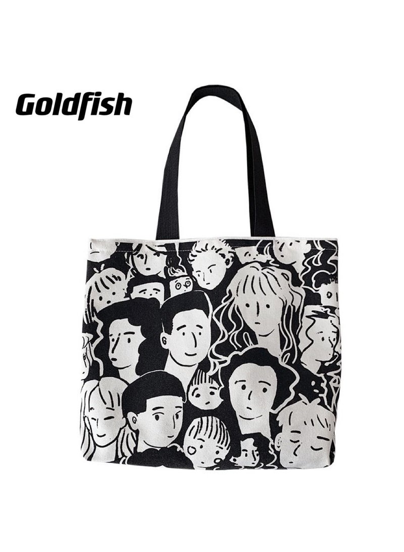 Goldfish Canvas Women Shoulder Bag Ladies Fashion Shopping Hand Bags - Image 1