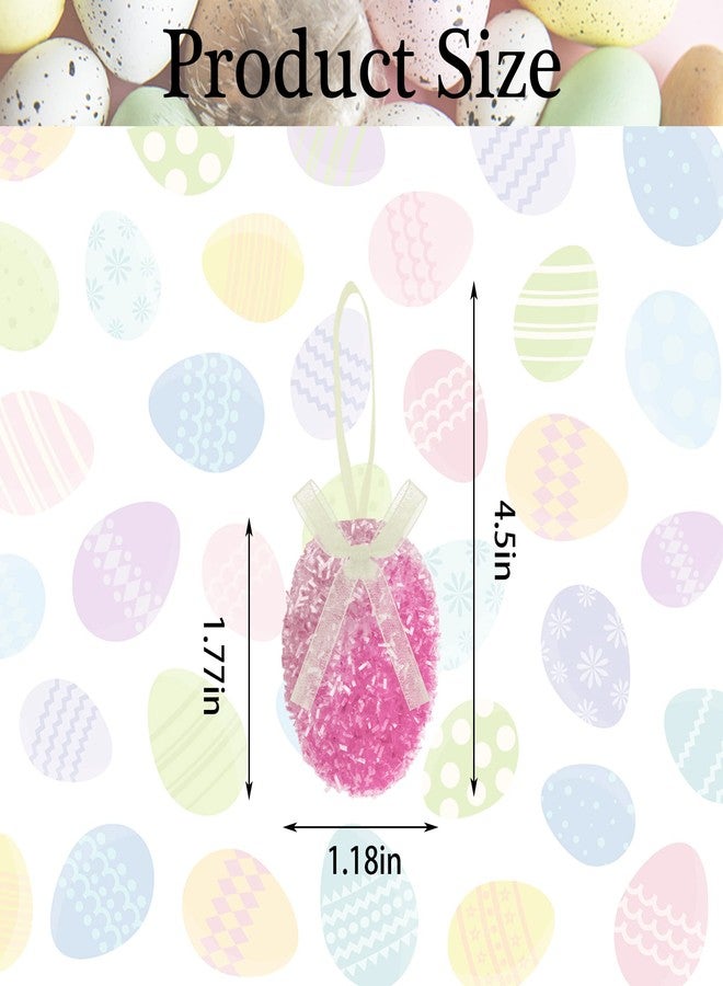 Wehhbtye 30PCS Easter Glitter Hanging Eggs - Colorful Tinsel Easter Egg Ornaments, Spring Foam Hanging Egg Ornament for Easter Tree Christmas Home Party DIY Craft Decoration (Size S) - Image 2