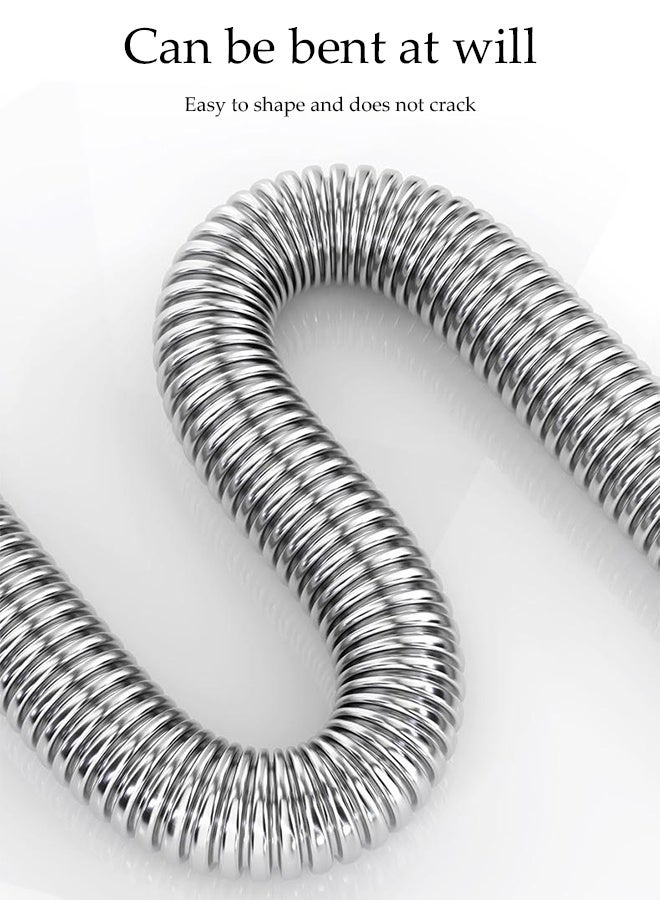 DUNISO Bathroom and Kitchen Stainless Steel Sink Drain Pipe,High Temperature Resistance and Odor Prevention kitchen Sink Drain Kit,Thicken P Trap Sink Drain Pipe,Integrated Wash Basin Sink Drain Pipe，60cm - Image 5