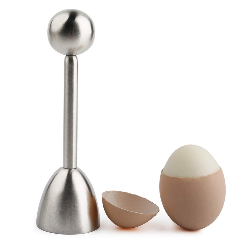 forkmannie Egg Cracker Topper Cutter for Soft Boiled Eggs Stainless Steel Shell Remover Separator Kitchen Tool