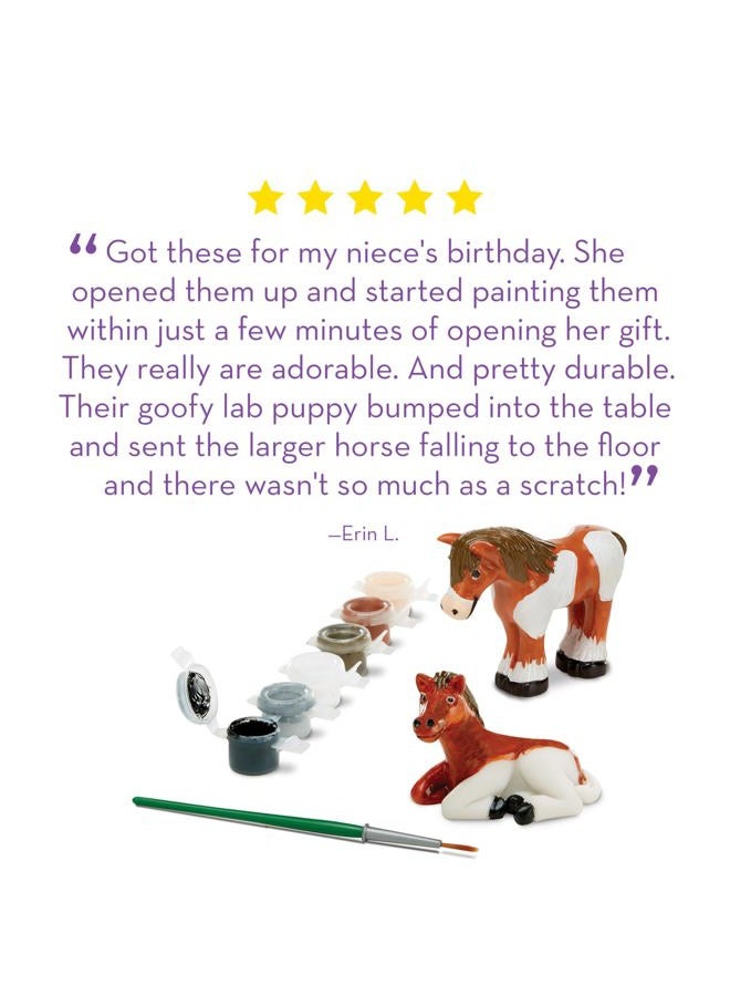Melissa & Doug Decorate-Your-Own Horse Figurines Craft Kit: 2 Horses To Paint - Image 5