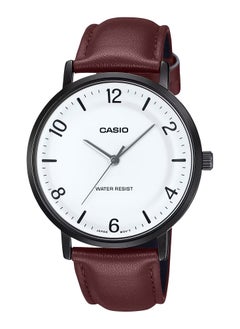 CASIO Standard Brown Leather band Analog Men's Watch MTP-VT03BL-7B 