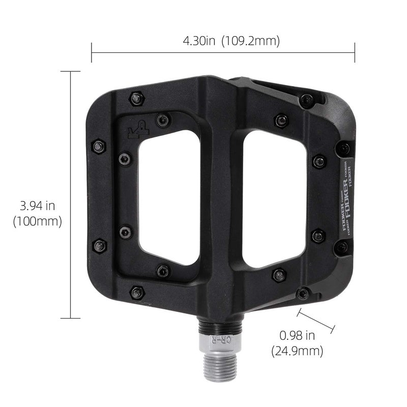 FOOKER MTB Pedals Mountain Bike Pedals 3 Bearing Non-Slip Lightweight Nylon Fiber Bicycle Platform Pedals for BMX MTB 9/16" - Image 5