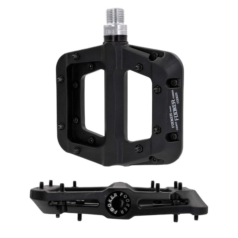 FOOKER MTB Pedals Mountain Bike Pedals 3 Bearing Non-Slip Lightweight Nylon Fiber Bicycle Platform Pedals for BMX MTB 9/16" - Image 3