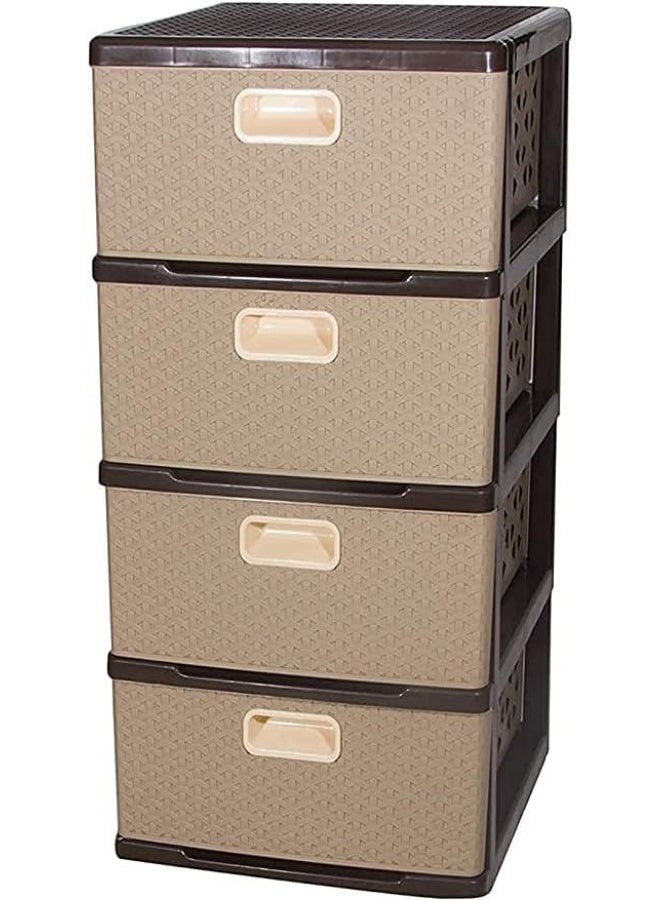 خورشيد بلاست وحدة ادراج مطبخ لميس 4 دور رتان من خورشيد بلاستك لون بنى 019952